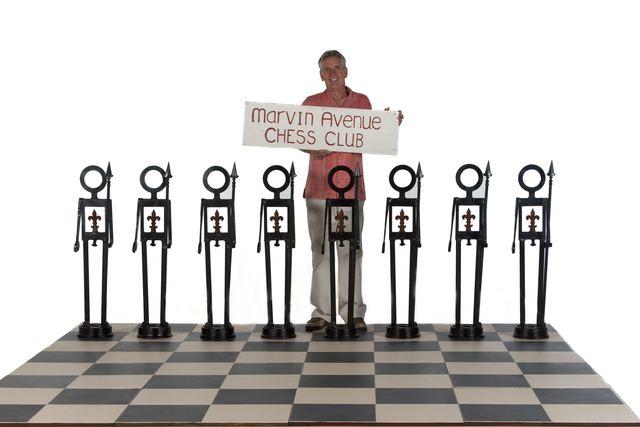 Marvin Avenue Chess Club: sculpture by Hardy Jones