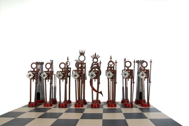 Marvin Avenue Chess Club: sculpture by Hardy Jones