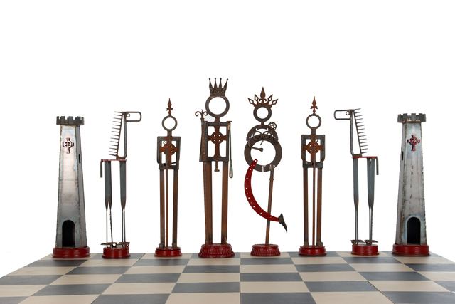 Marvin Avenue Chess Club: sculpture by Hardy Jones