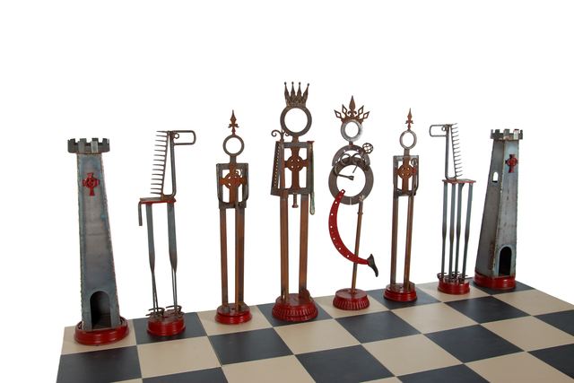 Marvin Avenue Chess Club: sculpture by Hardy Jones